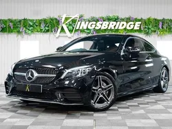 Black Used 2022 Mercedes C200 AMG line Coupe | £23,786 (Fair price)