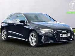 Black Used 2021 Audi A3 Sportback e-tron S-Line Sedan | £18,199 (Fair price)