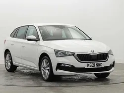 Candy white Used 2021 Skoda Scala SE L Hatchback | £13,995 (Fair price)