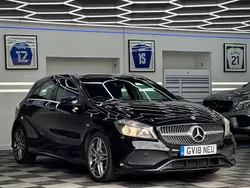 Black Used 2018 Mercedes A180 AMG line Hatchback | £15,495 (Fair price)