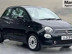 Black Used 2021 Fiat 500 Lounge Hatchback | £8,600 (Fair price)