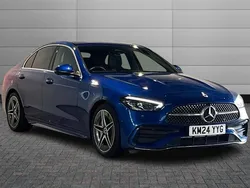Spectral blue Used 2024 Mercedes C200 AMG line Sedan | £35,950 (Expensive)