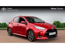 Red Used 2023 Toyota Yaris Hybrid Design Hatchback | £18,263 (Fair price)