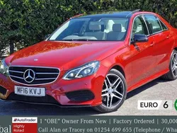 Red Used 2016 Mercedes E220 Premium Sedan | £15,500 (A bit pricey)