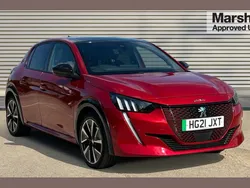 Red Used 2021 Peugeot e-208 Premium Hatchback | £12,690 (Fair price)