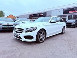 White Used 2015 Mercedes C220 AMG Line Premium Estate | £13,150 (Expensive)