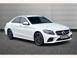 White Used 2020 Mercedes C300 AMG Line Premium Sedan | £22,063 (Fair price)