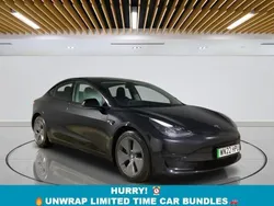 Black Used 2022 Tesla Model 3 Standard Range Plus Sedan | £14,899 (Fair price)