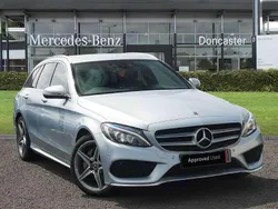 Silver Used 2018 Mercedes C220 AMG line Estate | £14,266 (Fair price)