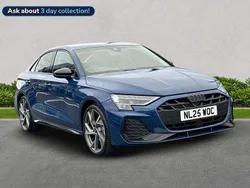Blue New 2025 Audi A3 Black Edition Sedan | £32,159 (A bit pricey)