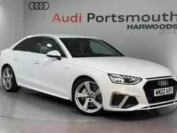 White Used 2022 Audi A4 S-Line Sedan | £23,190 (Good price)