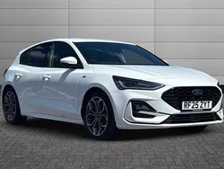 Frozen white New 2025 Ford Focus ST-Line X Hatchback | £24,699 (A bit pricey)