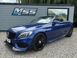 Blue Used 2017 Mercedes C220 AMG Line Premium Plus Cabriolet | £13,495 (Fair price)