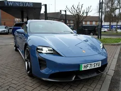 Blue Used 2021 Porsche Taycan Turbo S Sedan | £64,900 (Fair price)