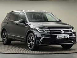 Deep black pearlescent Used 2024 VW Tiguan Allspace R-line SUV | £34,150 (Expensive)