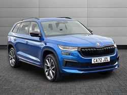 Race blue metallic Used 2022 Skoda Kodiaq SportLine SUV | £28,000 (Fair price)