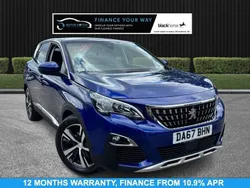 Blue Used 2017 Peugeot 3008 Allure SUV | £10,795 (A bit pricey)