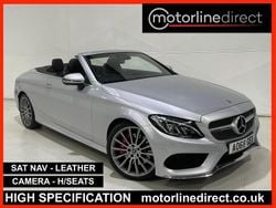 Silver Used 2018 Mercedes C250 AMG line Cabriolet | £16,475 (Fair price)
