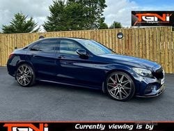 Blue Used 2019 Mercedes C220 AMG Line Premium Sedan | £18,995 (Fair price)