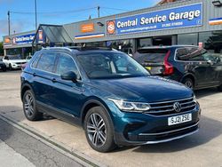 Blue Used 2021 VW Tiguan Elegance SUV | £20,995 (Fair price)