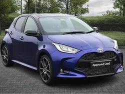 Juniper blue bitone Used 2025 Toyota Yaris Hybrid Sport Hatchback | £23,400 (Expensive)