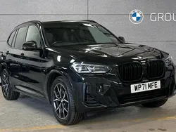 Black sapphire metallic paint Used 2021 BMW X3 M Sport SUV | £32,450 (Fair price)