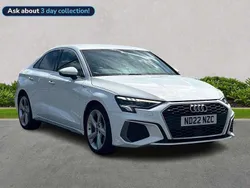 White Used 2022 Audi A3 S-Line Sedan | £23,517 (Fair price)