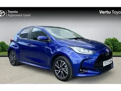 Blue Used 2022 Toyota Yaris Hybrid Design Hatchback | £16,784 (Fair price)