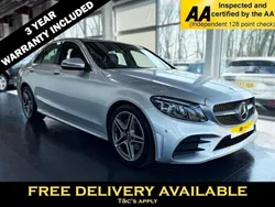 Silver Used 2019 Mercedes C220 AMG Line Premium Sedan | £20,934 (Expensive)