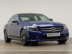 Blue Used 2020 Mercedes C200 Sport Edition Sedan | £17,498 (Fair price)