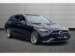 Black Used 2022 Mercedes C200 AMG Line Premium Estate | £25,750 (Good price)