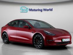 Red Used 2022 Tesla Model 3 Performance Sedan | £20,500 (Fair price)