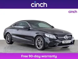 Black Used 2021 Mercedes C200 AMG line Coupe | £21,199 (Fair price)