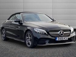 Obsidian black Used 2019 Mercedes C200 AMG line Cabriolet | £17,300 (Good price)