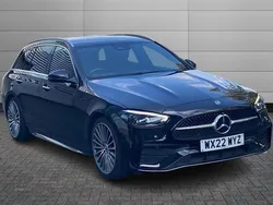 Obsidian black Used 2022 Mercedes C200 AMG Line Premium Estate | £25,895 (Good price)
