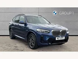 Blue Used 2021 BMW X3 M Sport SUV | £33,290 (Expensive)