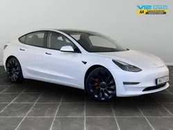 White Used 2021 Tesla Model 3 Performance Sedan | £22,995 (Fair price)