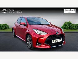 Red Used 2023 Toyota Yaris Hybrid Hatchback | £21,196 (A bit pricey)
