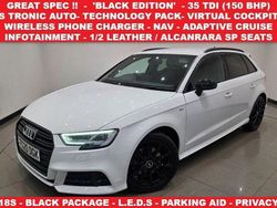 White Used 2020 Audi A3 Sportback Black Edition Hatchback | £15,990 (Fair price)