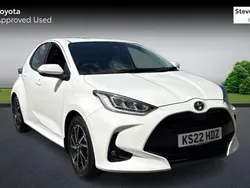White Used 2022 Toyota Yaris Hybrid Design Hatchback | £16,851 (Fair price)