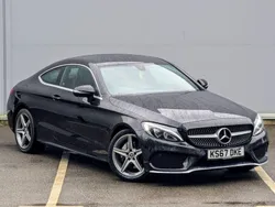Black Used 2018 Mercedes C220 AMG line Coupe | £15,995 (Fair price)