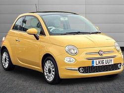 Yellow Used 2016 Fiat 500 Lounge Hatchback | £5,450 (Fair price)