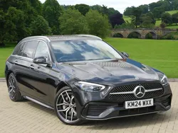 Obsidian black metallic Used 2024 Mercedes C200 AMG Line Premium Plus Estate | £34,900 (Expensive)