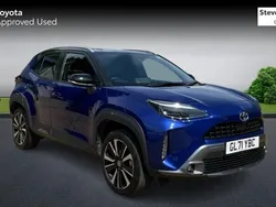Blue/black Used 2022 Toyota Yaris Hybrid Edition Hatchback | £23,072