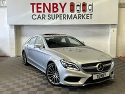 Silver Used 2015 Mercedes CLS220 AMG line Coupe | £13,796 (Fair price)