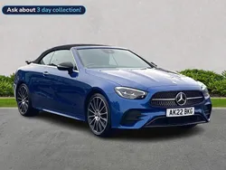 Blue Used 2022 Mercedes E220 AMG line Cabriolet | £32,899 (Expensive)
