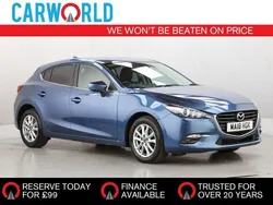 Blue Used 2018 Mazda 3 Hatchback | £9,001 (Fair price)