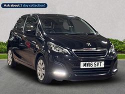 Black Used 2016 Peugeot 108 Active Hatchback | £8,461 (Fair price)