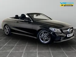Black Used 2021 Mercedes C220 AMG line Cabriolet | £20,495 (Fair price)