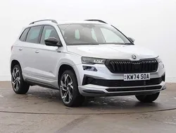 Brilliant silver metallic Used 2025 Skoda Karoq SportLine SUV | £29,295 (Fair price)